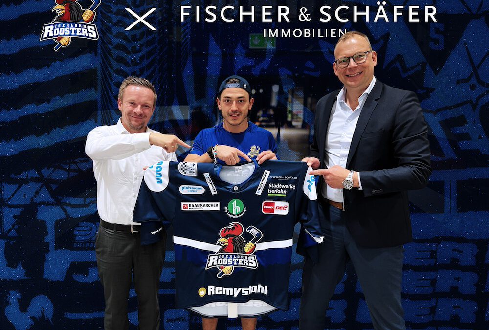Fischer & Schäfer Immobilien wird Trikotsponsor bei den Iserlohn Roosters